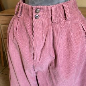 Vintage pink corduroy high waisted pants